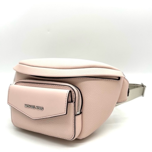 Michael Kors Maisie Large 2 in 1 Sling Pack Crossbody Bag Powder Blush - Picture 1 of 12